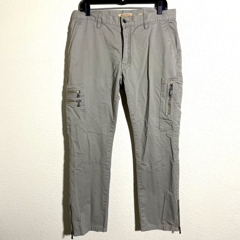 John Varvatos Mens Pants Size 34 Khaki Zippers